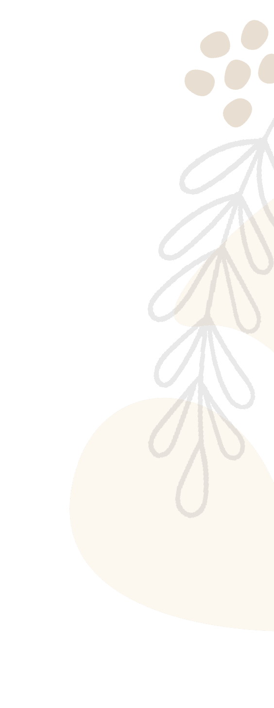 Abstract beige and black leaf shapes with curved lines on a transparent background.